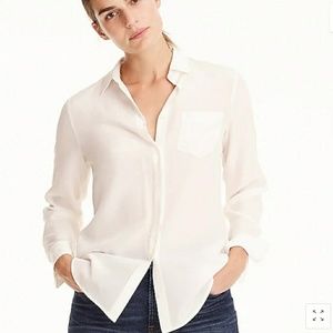 NEW  J Crew Silk Shirt Top Blouse size 6